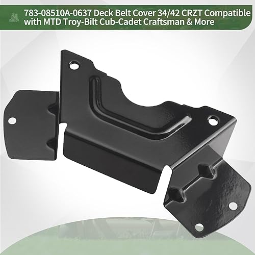 Miniatura 4 de KitchenKipper 783-08510A-0637 Cubierta de cinturón de cubierta negra para MTD 3442 CRZT, cortacésped, Troy-Bilt, Cub-Cadet Craftsman, compatible con