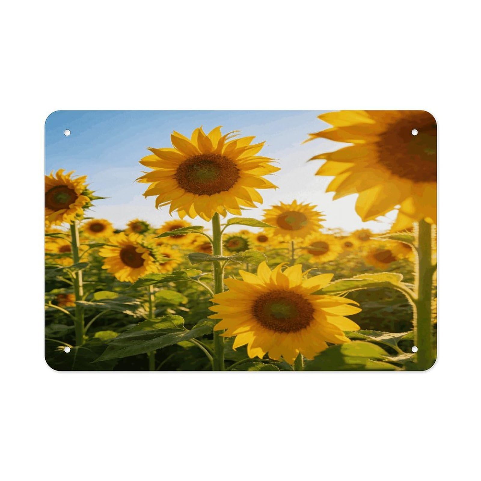 Fodpand Style Sunflower Garden Wall Art Metal Tin Signs Bar Metal Tin Sign Wall Decor For Home Living Room Bedroom Toilet Hotel Halloween Decor Gifts 7.9X 11.8 Inch