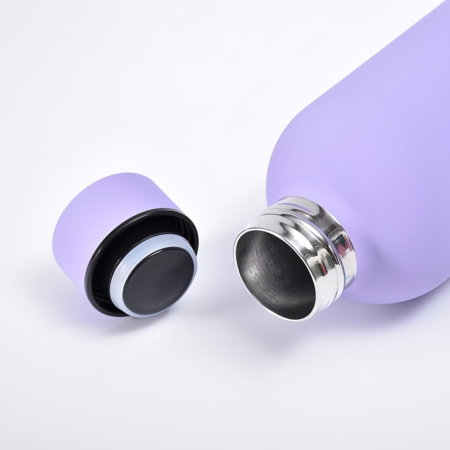 17oz Stainless Steel Insulated Narrow Mouth Sports Water Bottle, Double wall Cola Shape Vacuum flask (500ml, Smoky pink) - Image 9