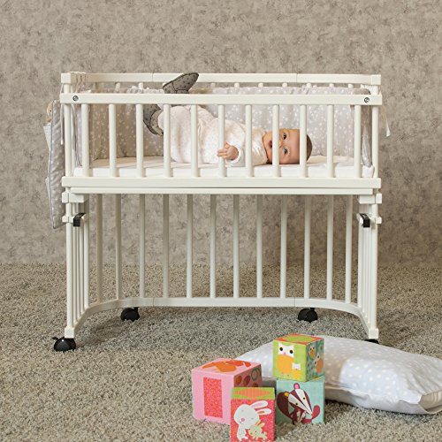 babybay Rollensatz Parkett / Rollen passend für alle babybay Modelle / vom Beistellbett zum Stubenwagen (schwarz) (1er Pack)