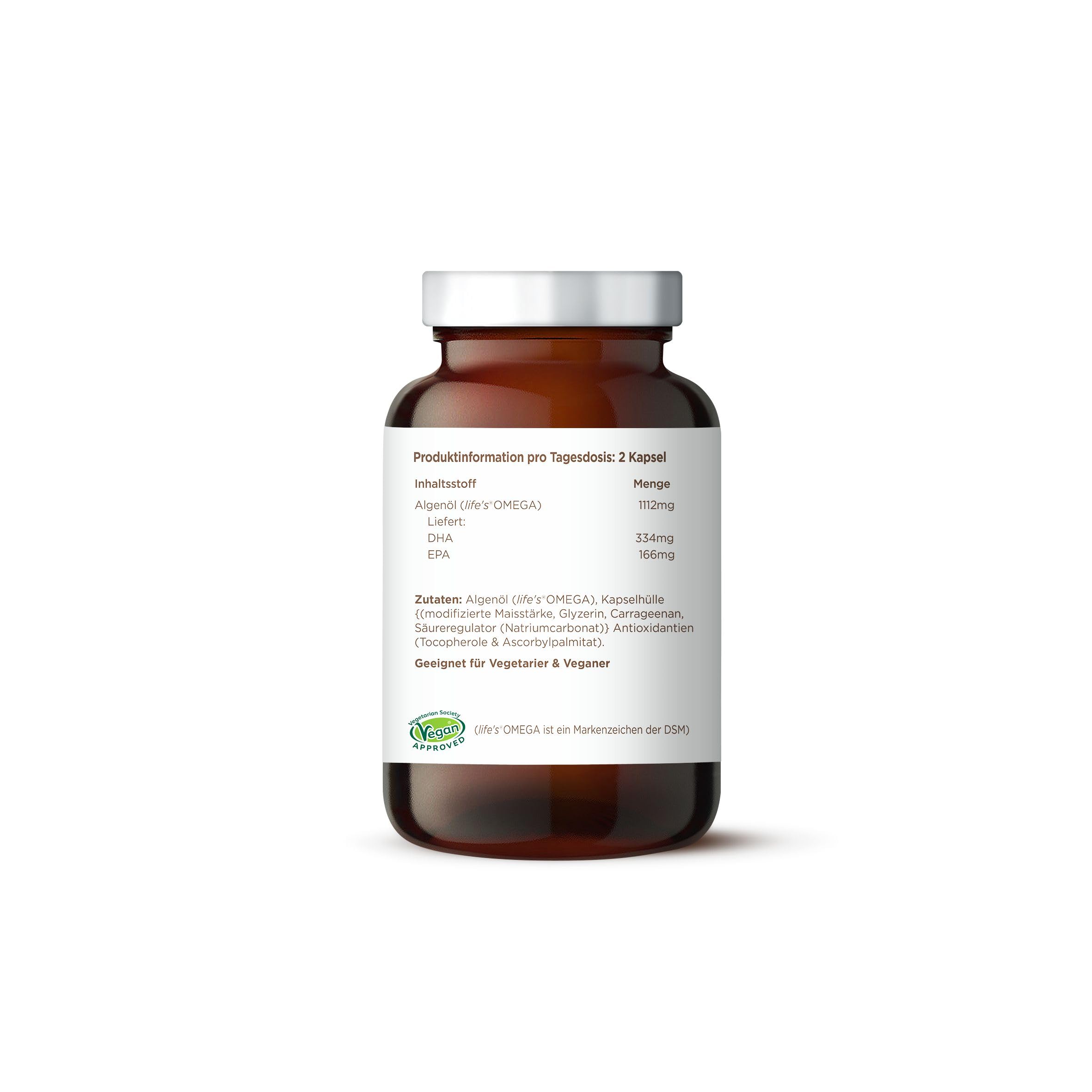 BioCare Vegan Omega 3 (Algen DHA & EPA), 60 Kapseln