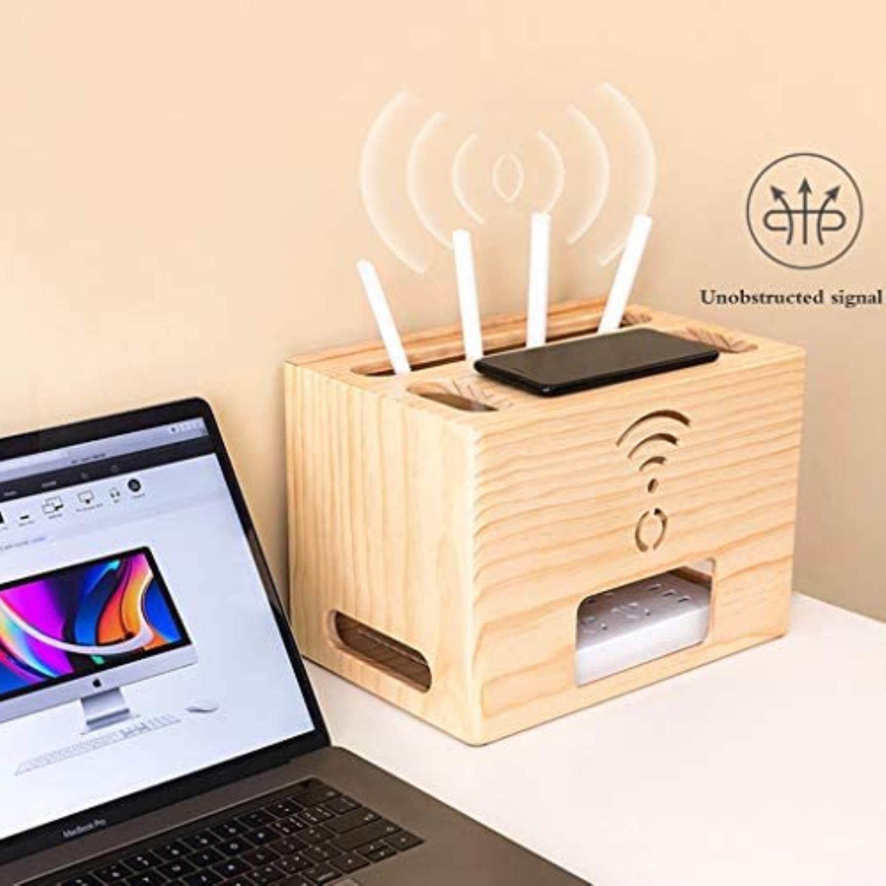 Pudełko do przechowywania routera, pudełko Pudełko do przechowywania routera Wspornik routera wi-fi Wspornik półki dekodera na akcesoria telewizyjne Router Wi-Fi TV Box Dekoder Routery