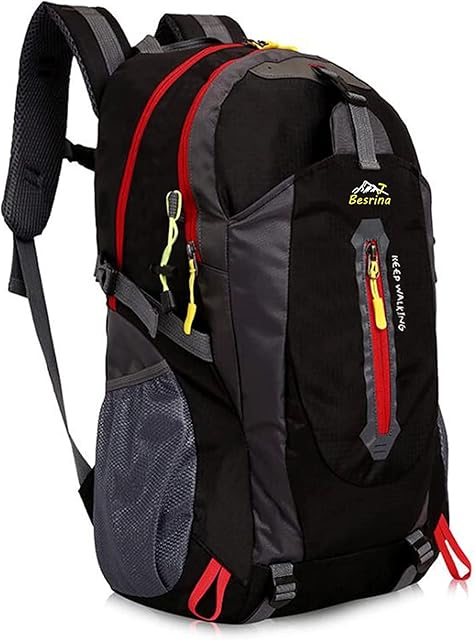 40L Lightweight Hiking Backpack, Besrina Multi-functional Water-resistant Casual Camping Trekking Rucksack for Cycling Travel Climbing Mountaineer Outdoor Sport