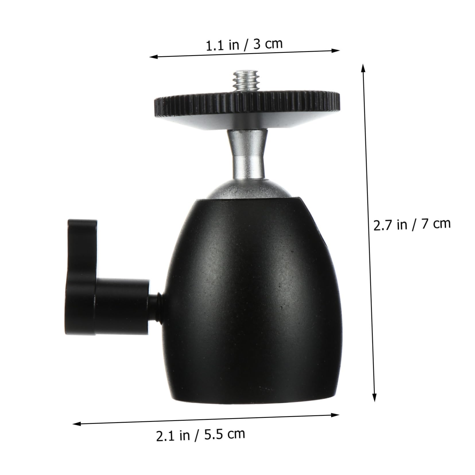 ARTIBETTER Camera Tripod Head 360 Rotating Ball 1/4 Screw Adapter for DSLR Action Camera Video Equipment