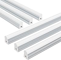 Ensenior 6-Pack 4FT T5 LED Shop Lights 2000LM 6500K Daylight White, Linkable 20W Plug & Play for Garage Gym Workshop Under Cabinet