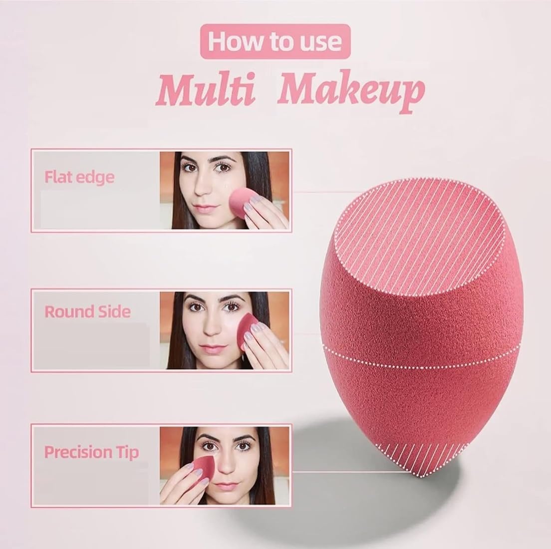 Beautiflame Makeup Sponge, 6 Pcs Multi-colored Blender Blending Sponges for Foundations,Powders & Creams, Vegan, Cruelty Free and Non-Latex (PACK OF 6) 2