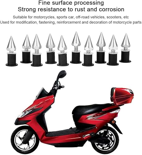 Miniatura 2 de Akozon Tornillos de clavija para parabrisas M5, tuercas y accesorios de modificación de motocicleta (plateado)
