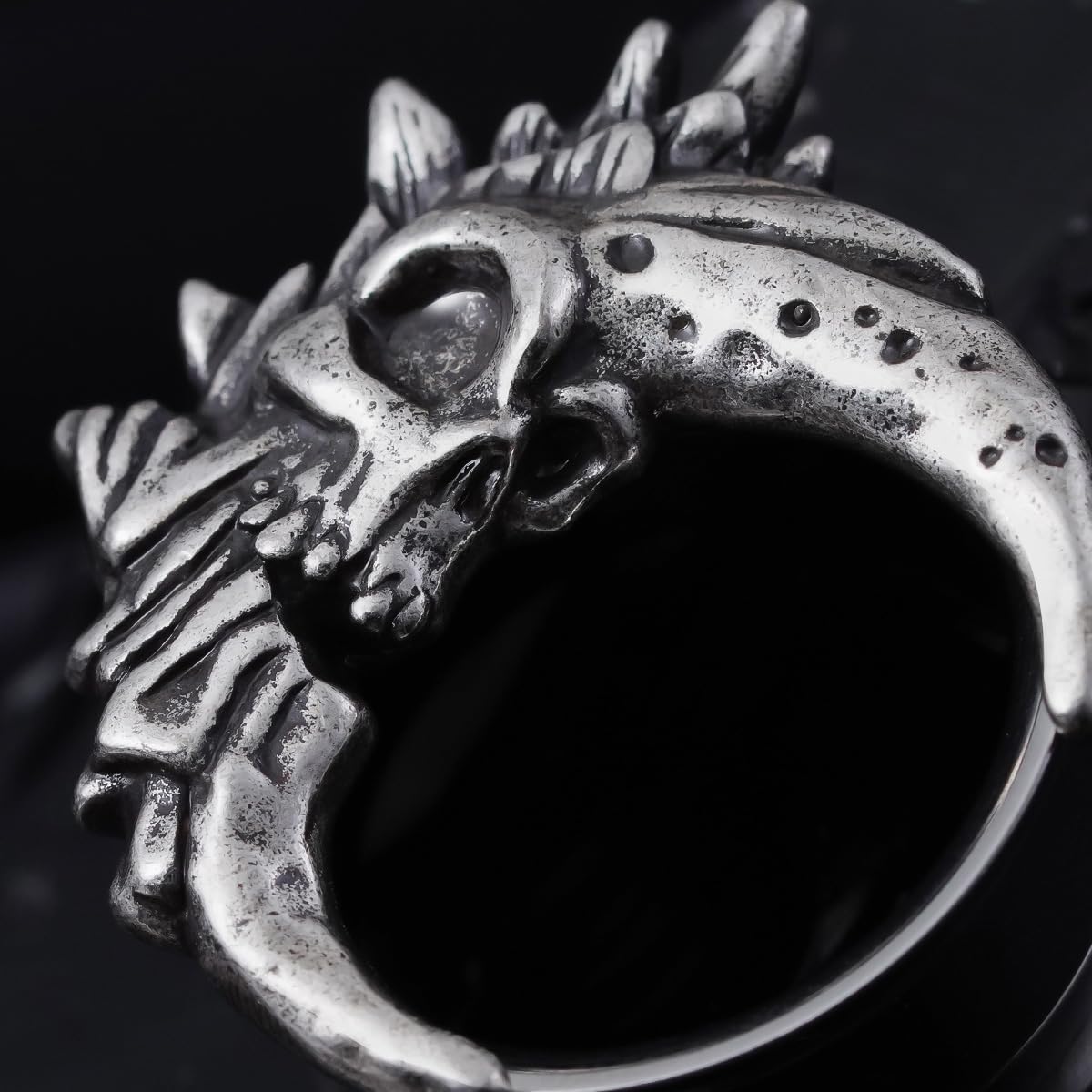COOEAR Schraube zurück Farbe Ohr Tunnel und Stecker, Doppelte ausgestellte Anzeigen für Ohrringe, 1-Paar Mond Form Schädel Design Piercing Expander Bahren.