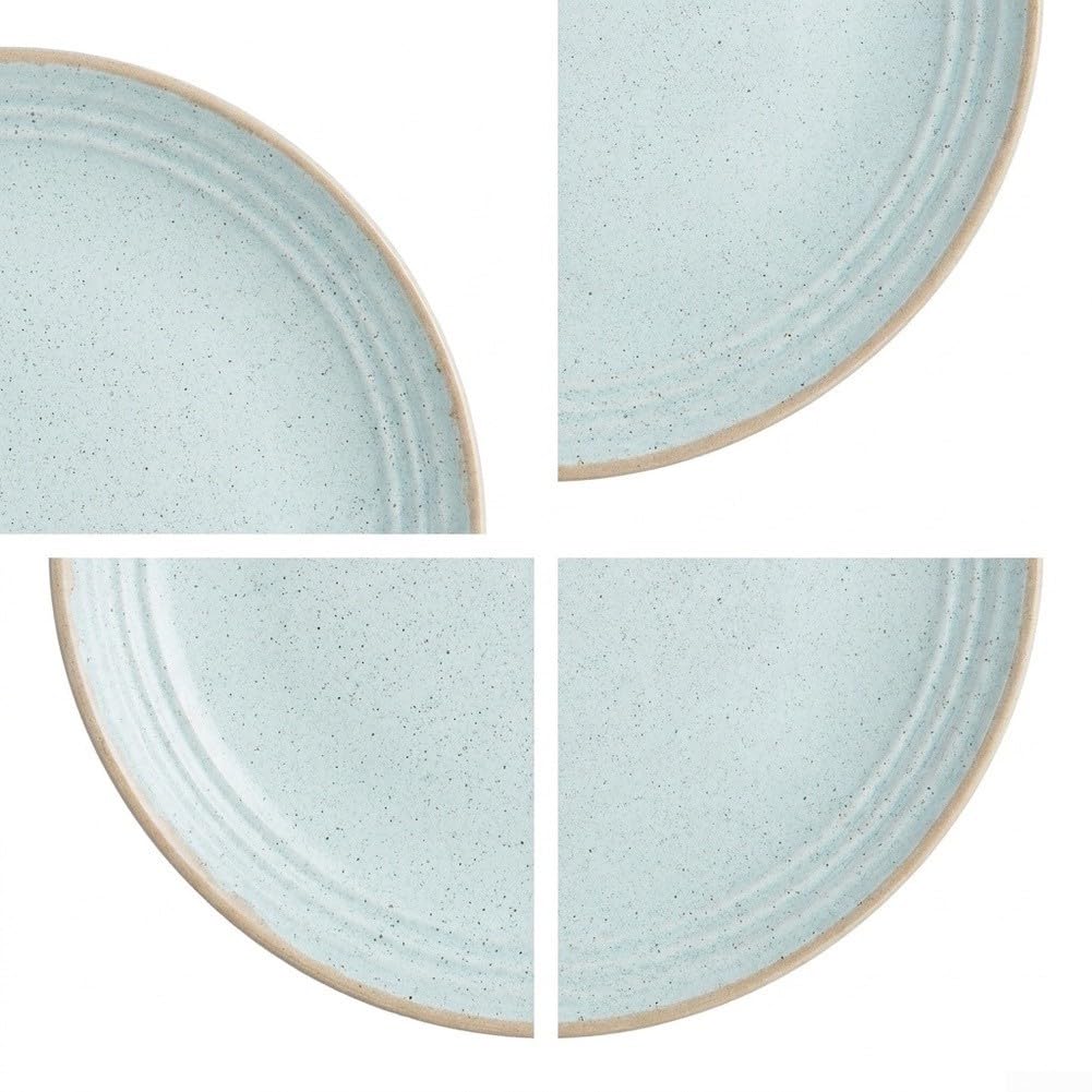 Piatto in melamina retrò, 18,9 cm, rustico, per bordo, design retrò (blu)