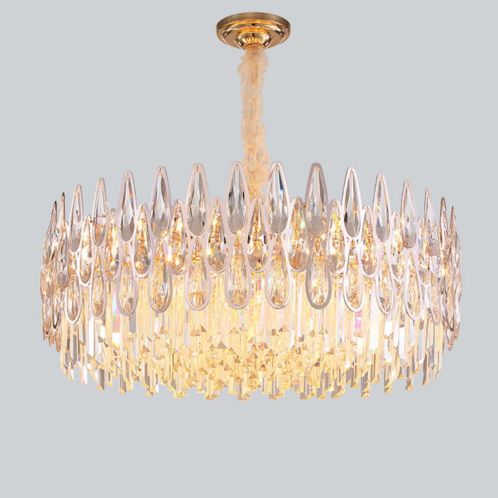 HXYSXHJUO E14 modern light luxury crystal chandelier, creative high grade lamp, for living room bedroom dining lamps and lanterns,80cm