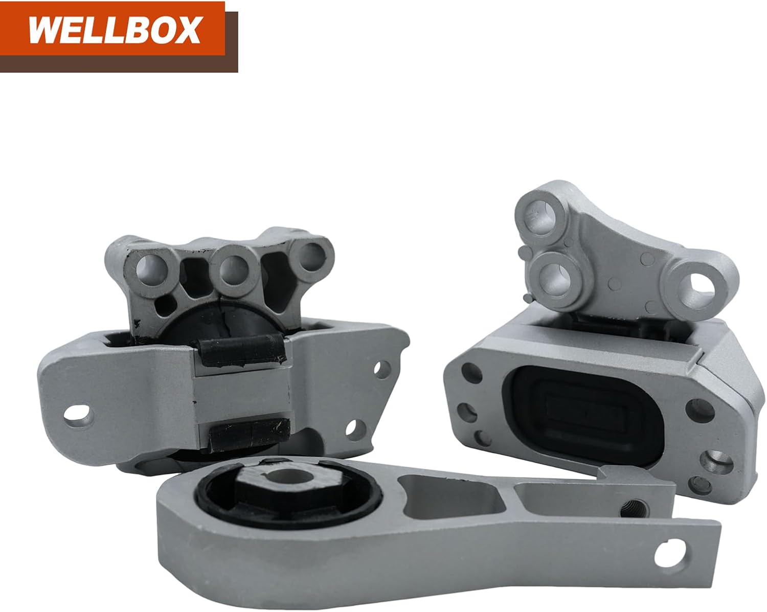 3PCS Engine Motor Mount Set for Jeep Renegade 2015-2020, Compass 2017-2020, for Fiat 500X 2.4L L4 2016-2018, for Ram Promaster City 2015-2020 Replaces# 68363756AA, 68258599AA, 68363755AA