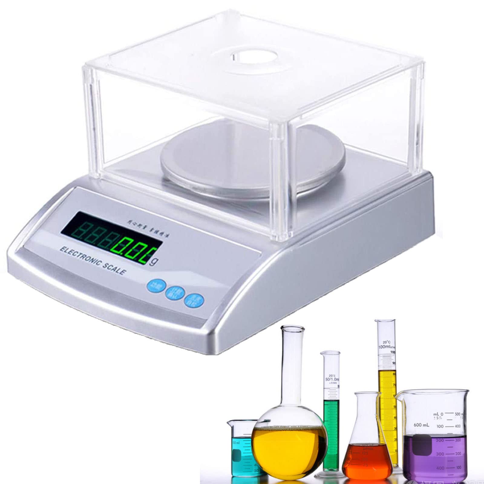 HPTHLY Lab Analytical Balance 200gx0.001g High Precision Lab Scale Accurate Electronic Scientific Scale 1mg Digital Precision Weighing Scale Jewelry Scales with Windshield