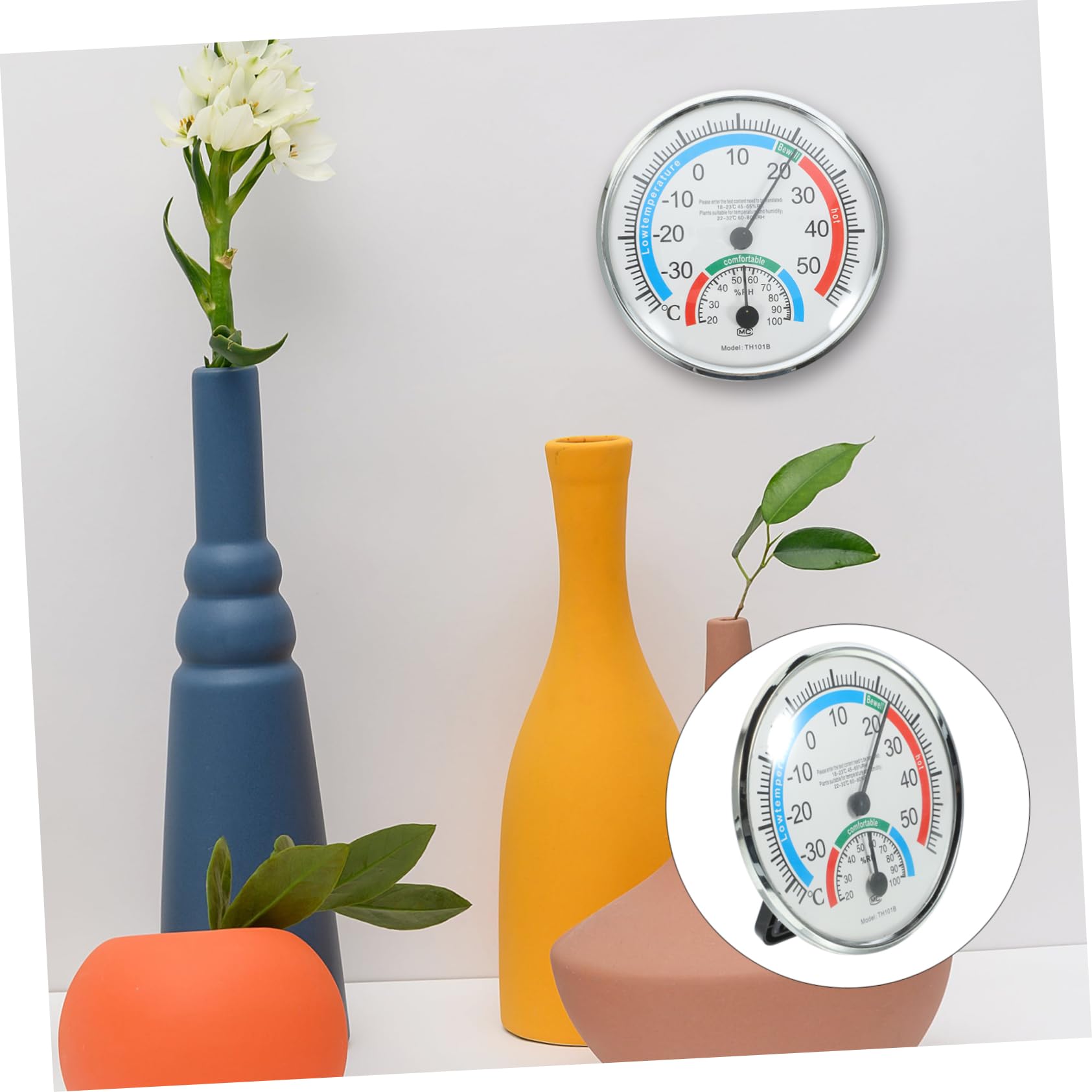 UPKOCH 4 Piezas Termómetro Higrómetro Medición de Temperatura y Sensor Digital Interior y Exterior para Oficinas y Almacenes