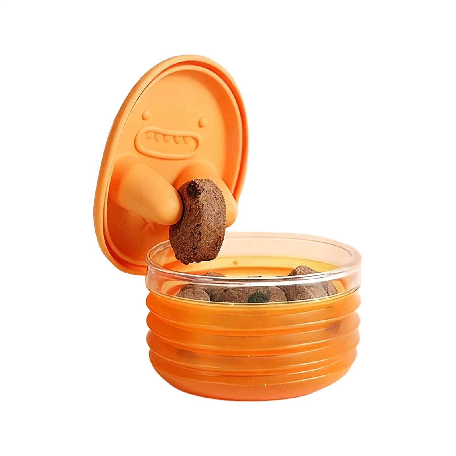 Generisch Contenitore per snack, riutilizzabile, ermetico, contenitore per biscotti con coperchio, per caramelle, biscotti, casa, ufficio, scuola, campeggio, picnic, bambini e adulti