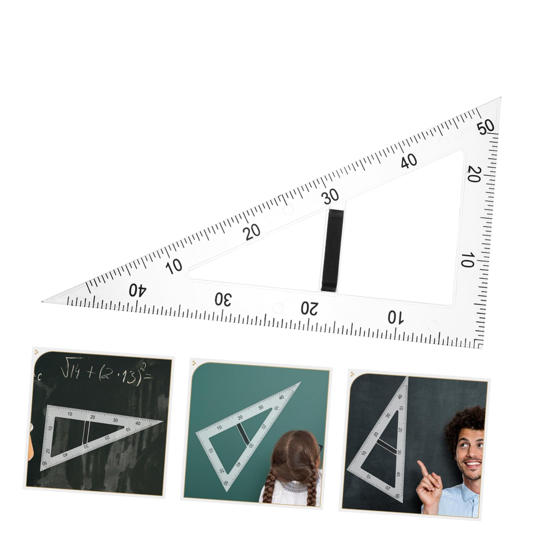 iplusmile 60grado Regla Triángulo Magnética Transparente Para Enseñanza Herramienta De Dibujo Para Aulas y Profesores Para Tableros Magnéticos y Superficies Metálicas