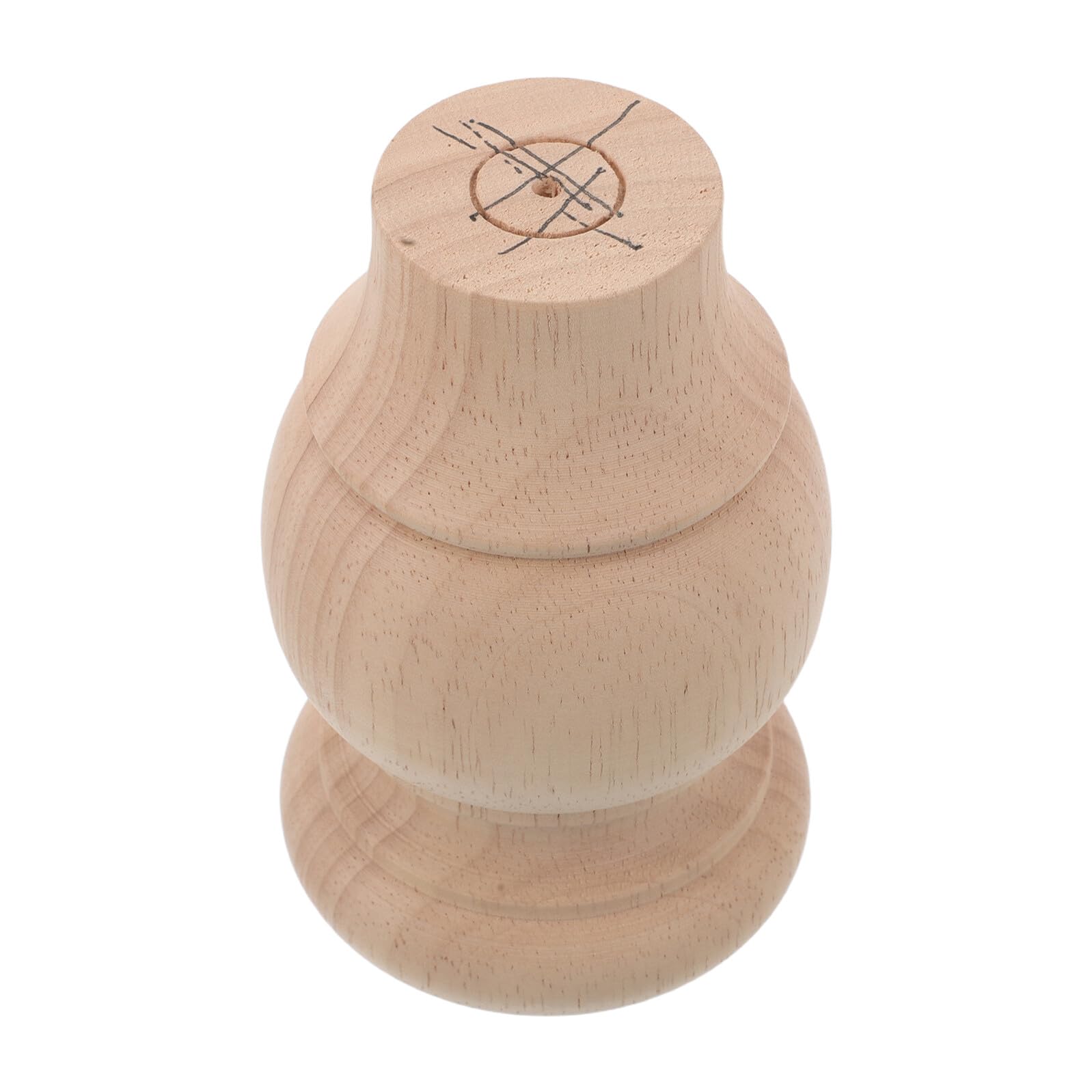 Pata de madera maciza tallada Baluue de 8x12 cm para soporte elegante de sofá