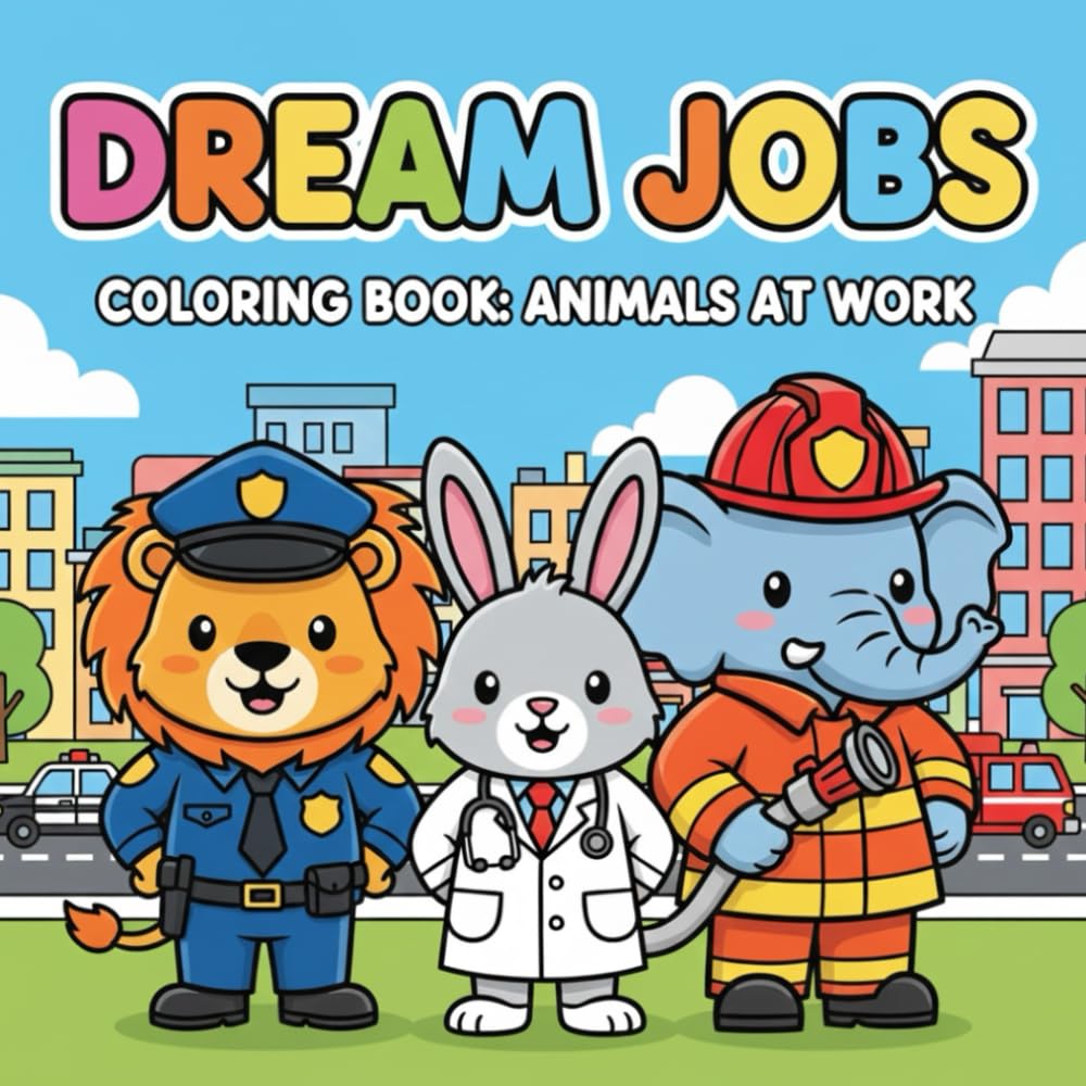DREAM JOBS: COLORING BOOK: ANIMALS AT WORK (JIRIRITA's Coloring Books)