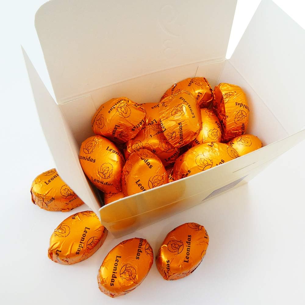 Eggnog Chocolates, 14 Leonidas Dark Advocaat Flavoured Creme Chocolates in Gift Box