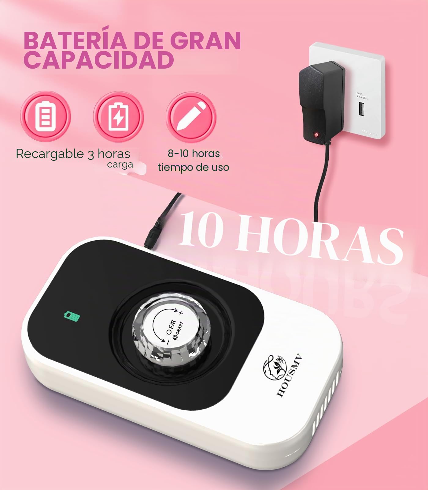 Taladro eléctrico portátil para uñas: 40000 RPM, máquina profesional recargable para limar uñas, taladro de uñas inalámbrico con puntas y base para uñas acrílicas, quitar esmalte de uñas de gel,