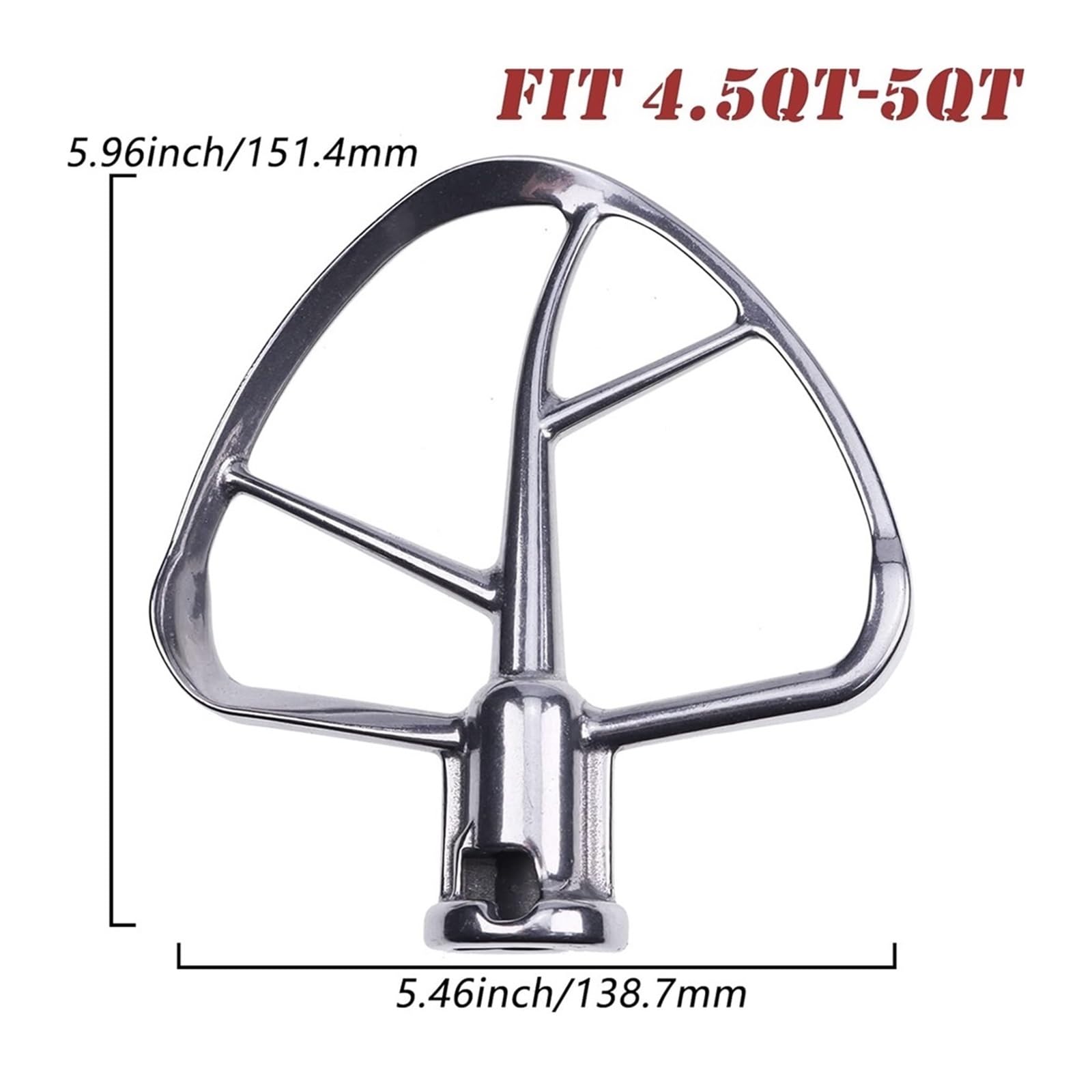 Płaskie łopatki mieszające ze stali nierdzewnej, kompatybilne z KitchenAid 4,5-5 Qt z uchylną głowicą mikser pionowy wielofunkcyjne łopatki mieszające