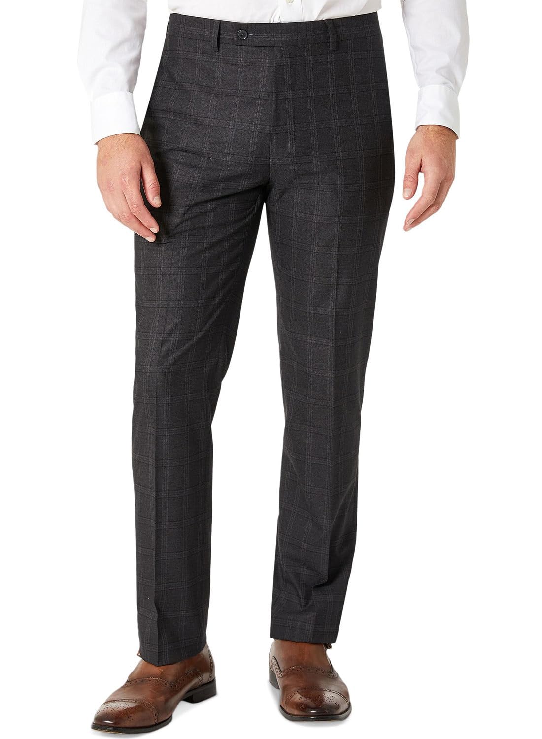 Calvin Klein Mens Jerome Plaid Suit Separate Dress Pants