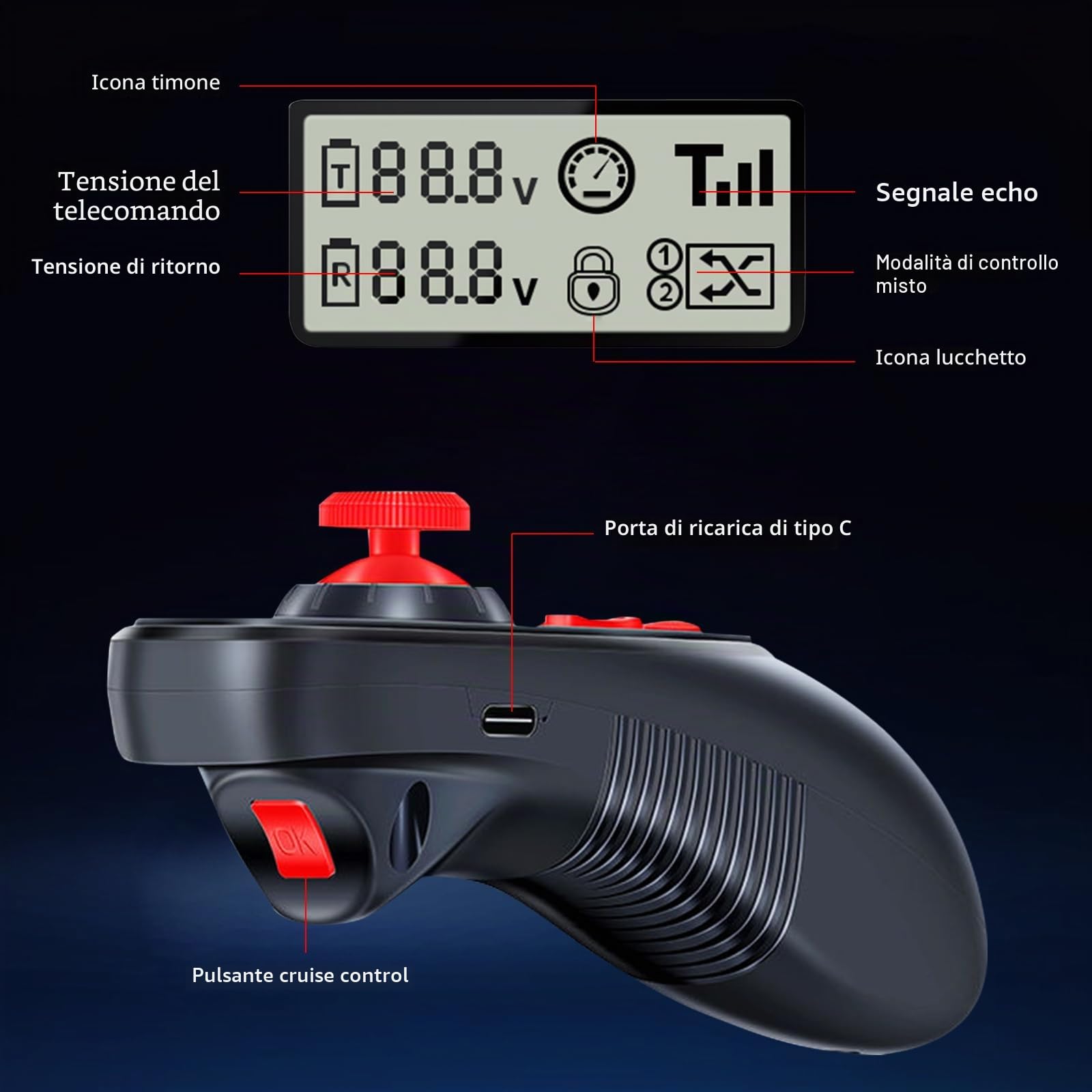 HOTRC DS-600 6CH RC Trasmettitore e Ricevitore 2.4GHz Telecomando con DS 600 PWM 6 Canali Ricevitore per RC Boat (2 Ricevitori)