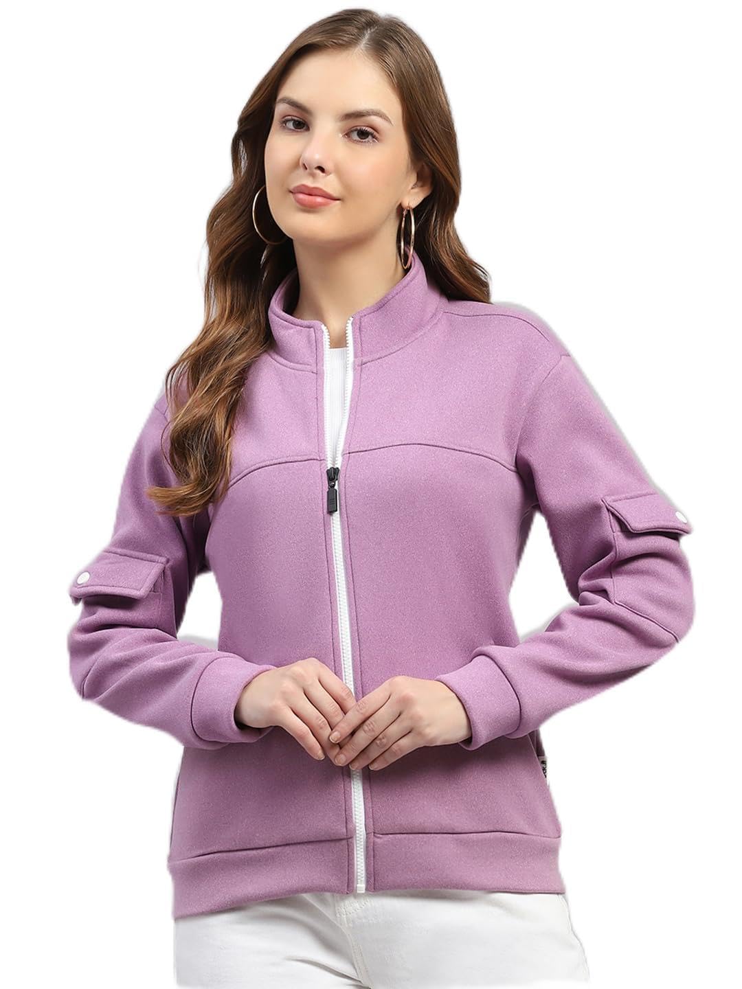 rock.it Women's Regular Fit Solid Stand Collar Full Sleeve Sweatshirt| Warm Pullover for Ladies | Soft Comfortable Casual Winter Wear for Women's (Pack of 1)-picture-20