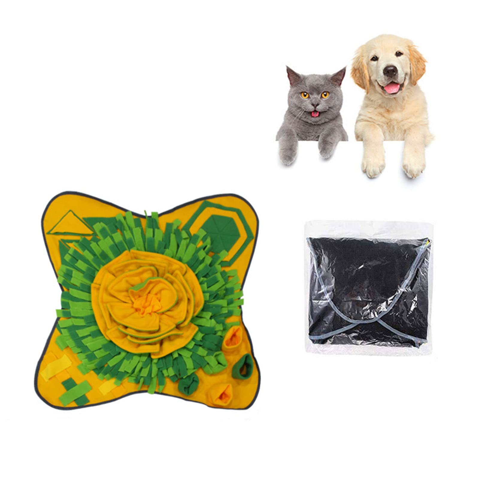 Cane Peluche Snuffle Mat Ripieni Trattare Dispensing Fiore Interattivo Masticare Alleviare Lo Stress Migliorare Per La Salute