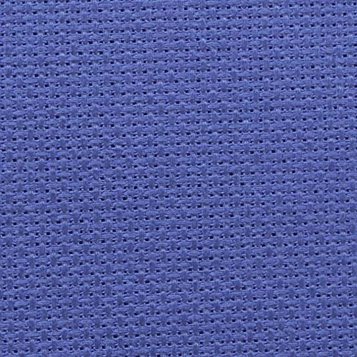 Image of 12 inch x 59 inch 14CT Counted Cotton Aida Cloth Cross Stitch Fabric (Royal Blue)
