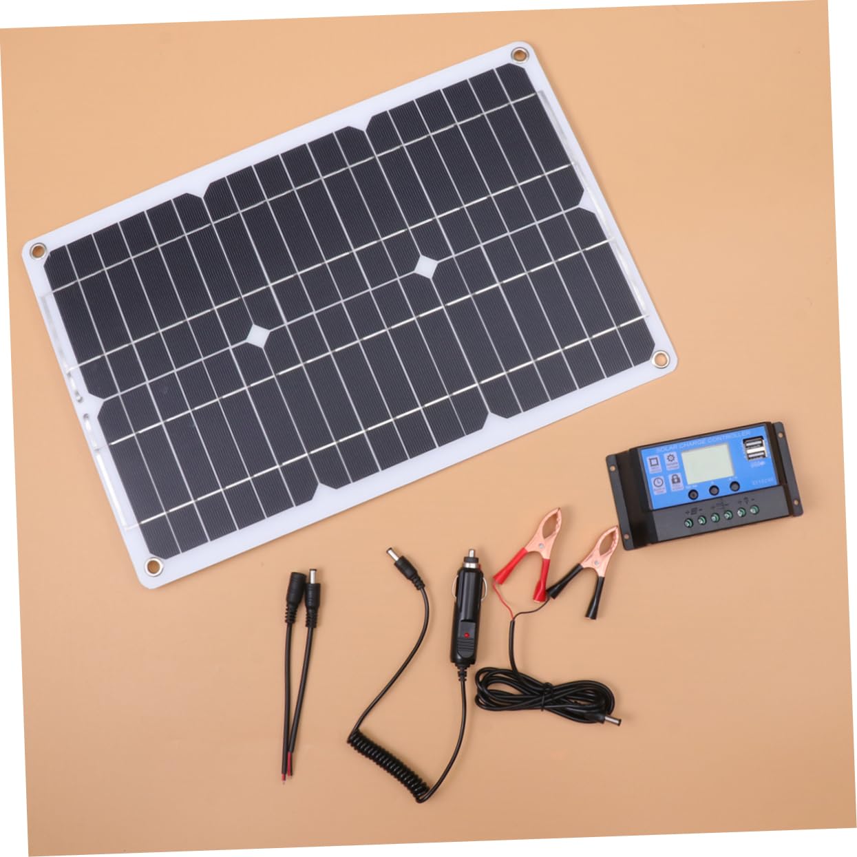 18w Paneles Solares Portátiles Silicio Monocristalino Con Controlador Cargador Solar Para Exteriores Panel De Células Solares Para Batería De Automóvil