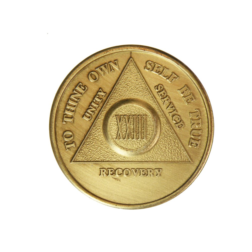 23 Year Bronze AA (Alcoholics Anonymous) - Sobriety / Birthday / Anniversary / Recovery / Medallion / Coin / Chip