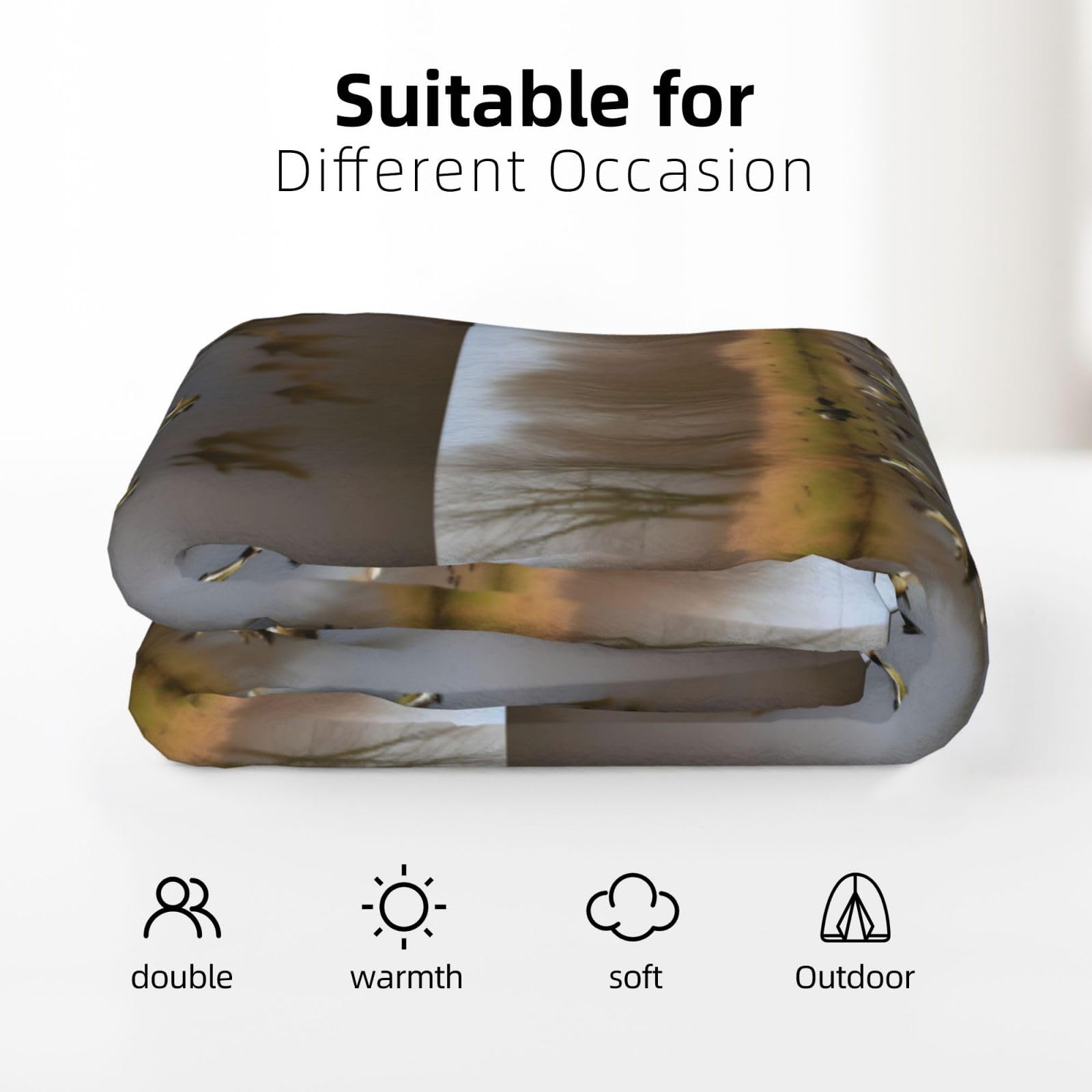 Couverture en flanelle imprimée de canards sauvages - 177,8 x 203,2 cm - Confortable et chaude - Pour l'hiver - Pour camping ou voyage