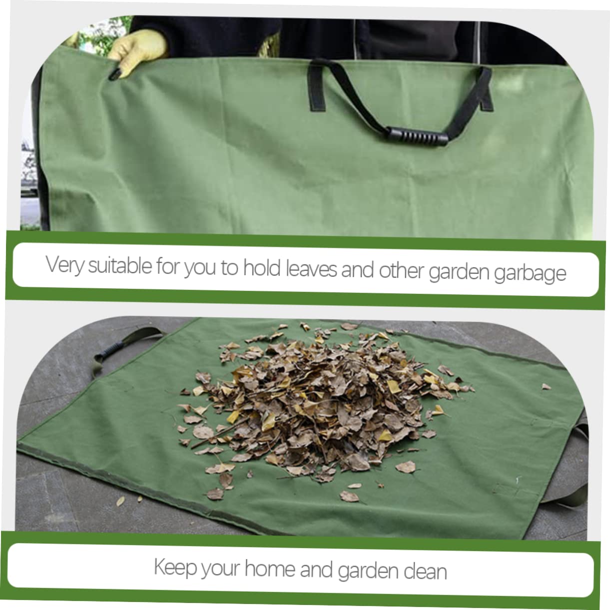 SUPVOX Sacco Da Giardino Con Manici Riutilizzabile Per Rifiuti Da Giardino Contenitore Per Foglie Secchio Per Spazzatura e Trasportare