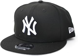 NEWERA SNAPBACK 帽子 9FIFTY 950 纽约洋基队 11591025 帽子 男士 女士 尺寸可调节 子母扣 [平行进口商品], 黑色/白色