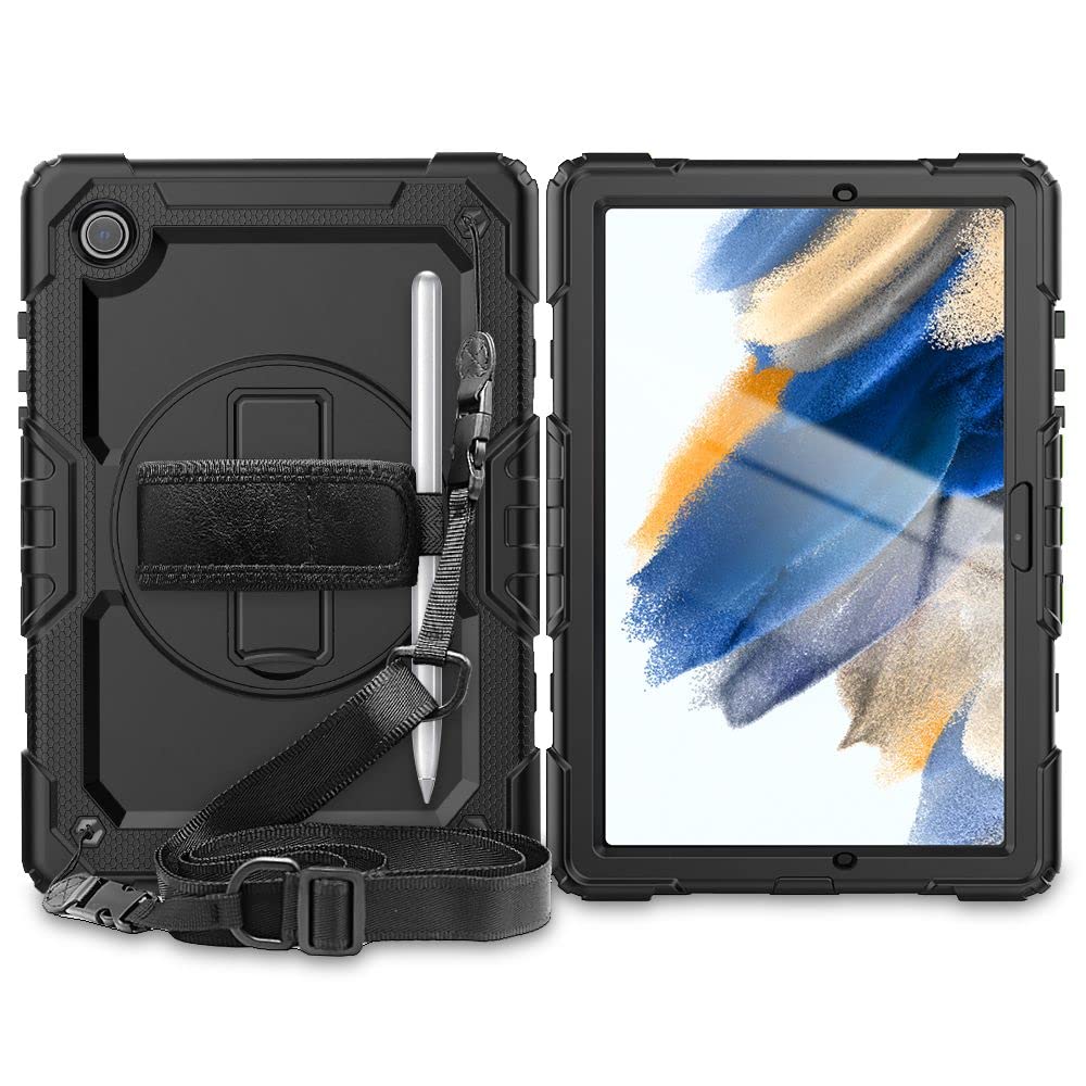 Tech-Protect Solid360 Protective Case with Stand Function Compatible with Samsung Galaxy Tab A8 10.5 X200 / X205 Black