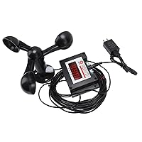 Vista 1 de Grúa torre anemómetro inteligente, carcasa de ABS, enchufe inteligente de EE. UU., 100-240V, grúa torre de alta precisión, medidor de velocidad