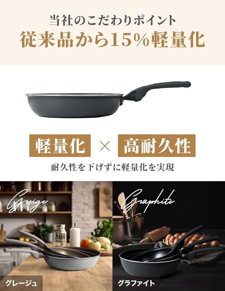 ❤軽い＆扱いやすさを兼備した本格派❣料理のプロも大絶賛♪❤万能☆フライパン ❤軽い＆扱いやすさを兼備した本格派❣料理のプロも