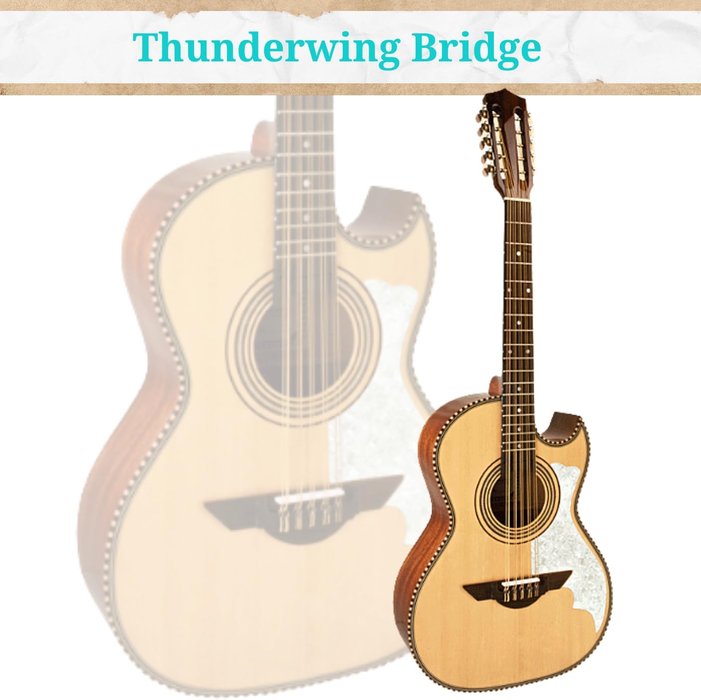 H. Jimenez 10 String Bajo Quinto, Right (LBQ2),Black