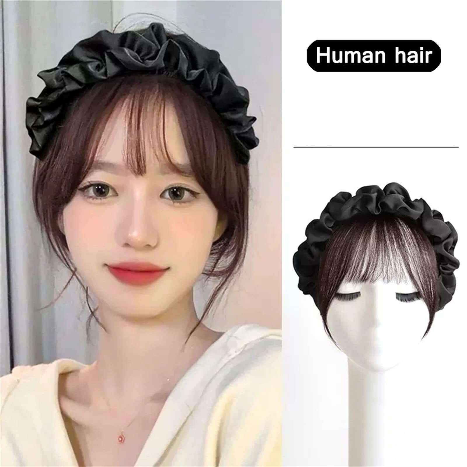 Amazon.co.jp: 前髪 フロントヘア 前髪 テンプル付き、フリンジ ヘア