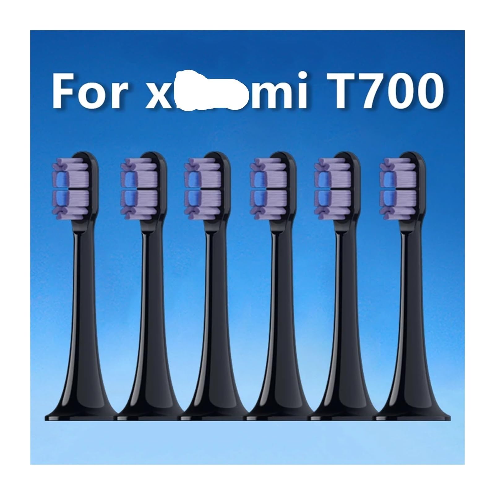 Cabezales de cerdas suaves, compatible con MIJIA, T700 | cabezales de repuesto, cepillo dental sonico electrico, plastico(T700 Purple-20pcs)