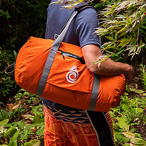 AquaQuest Slipstream Duffel Bag - 100% Waterproof, Lightweight, Durable, Versatile, Compact - Protective Dry Bag for Sport, Travel, Boating - 50L, Orange