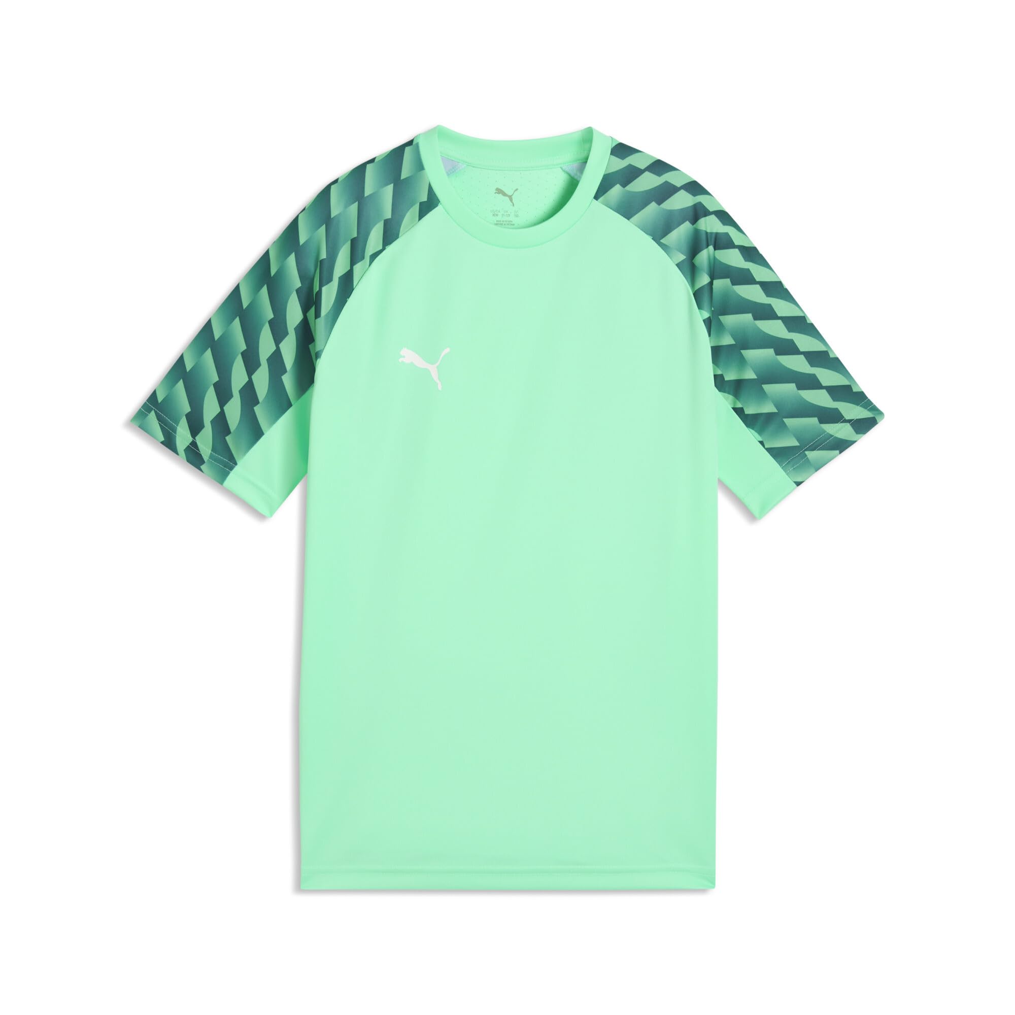 PUMA teamLIGA26 Jersey Jr, 152, Mint Jelly White-Emerald Ice