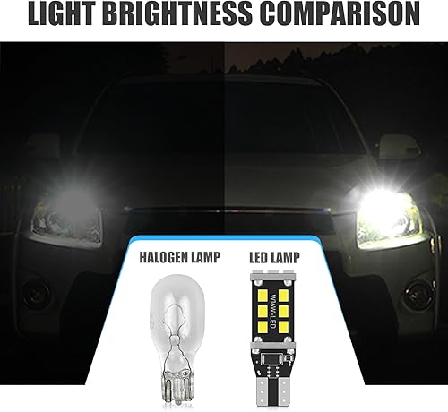 Miniatura 5 de Tesnaao 4 luces LED de decodificación para coche T15, 2835-15SMD PC Board Smart IC Driver IP67 impermeable rápida disipación de calor luz de freno