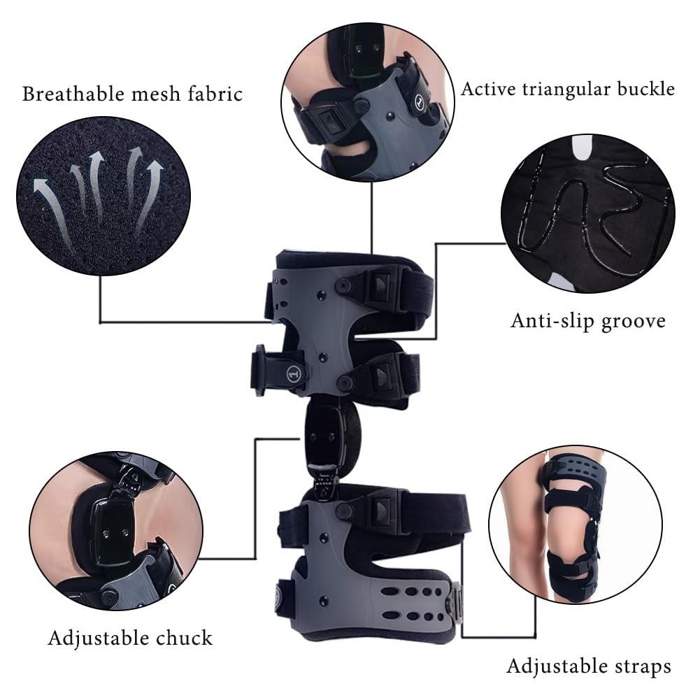 Attelle d'immobilisation genou réglable, attelle soutien genou déchargement