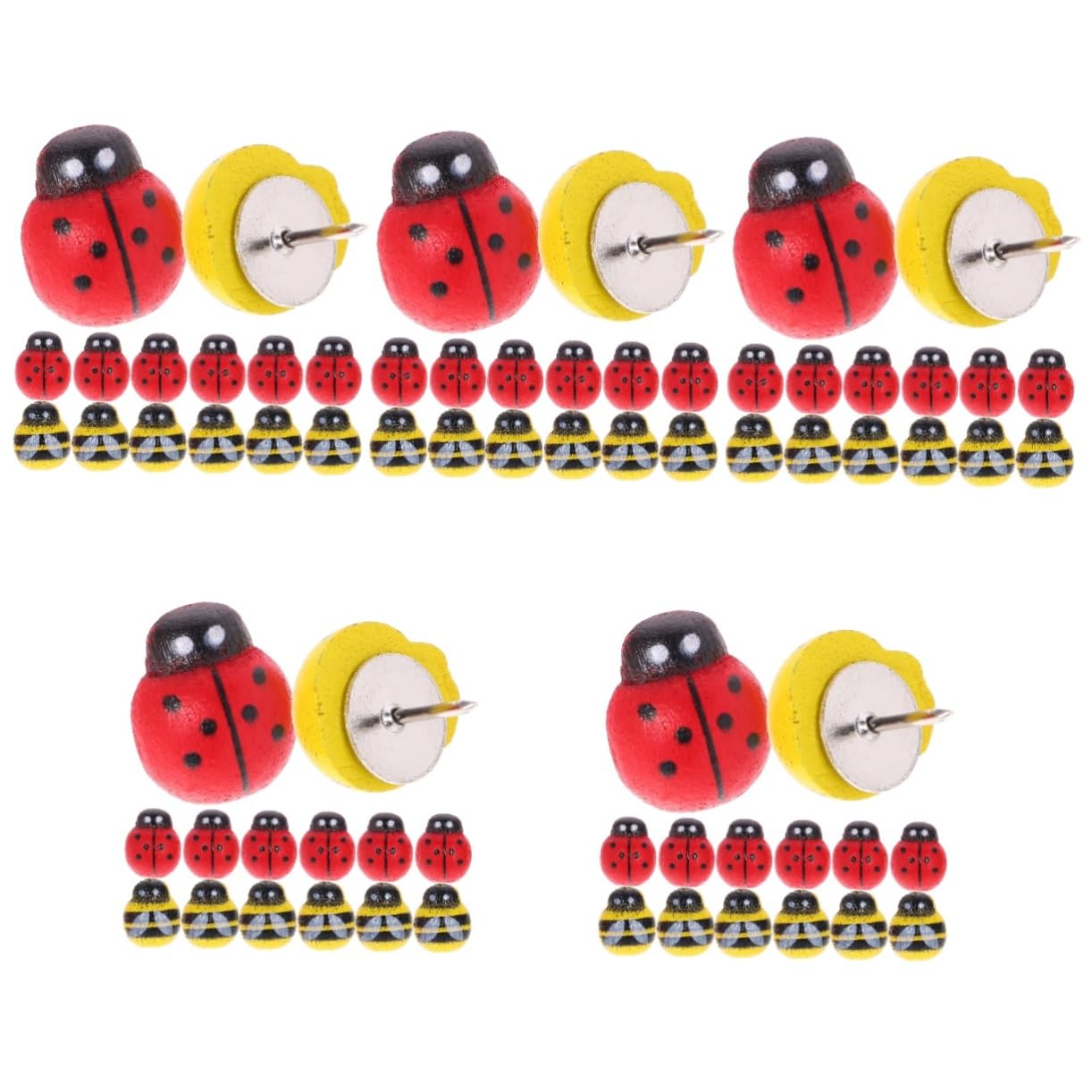 Housoutil 5 Ensembles Punaise Multifonctionnelle Punaise Insecte pour Décoration pour Activités Manuelles 50 Pièces * 5