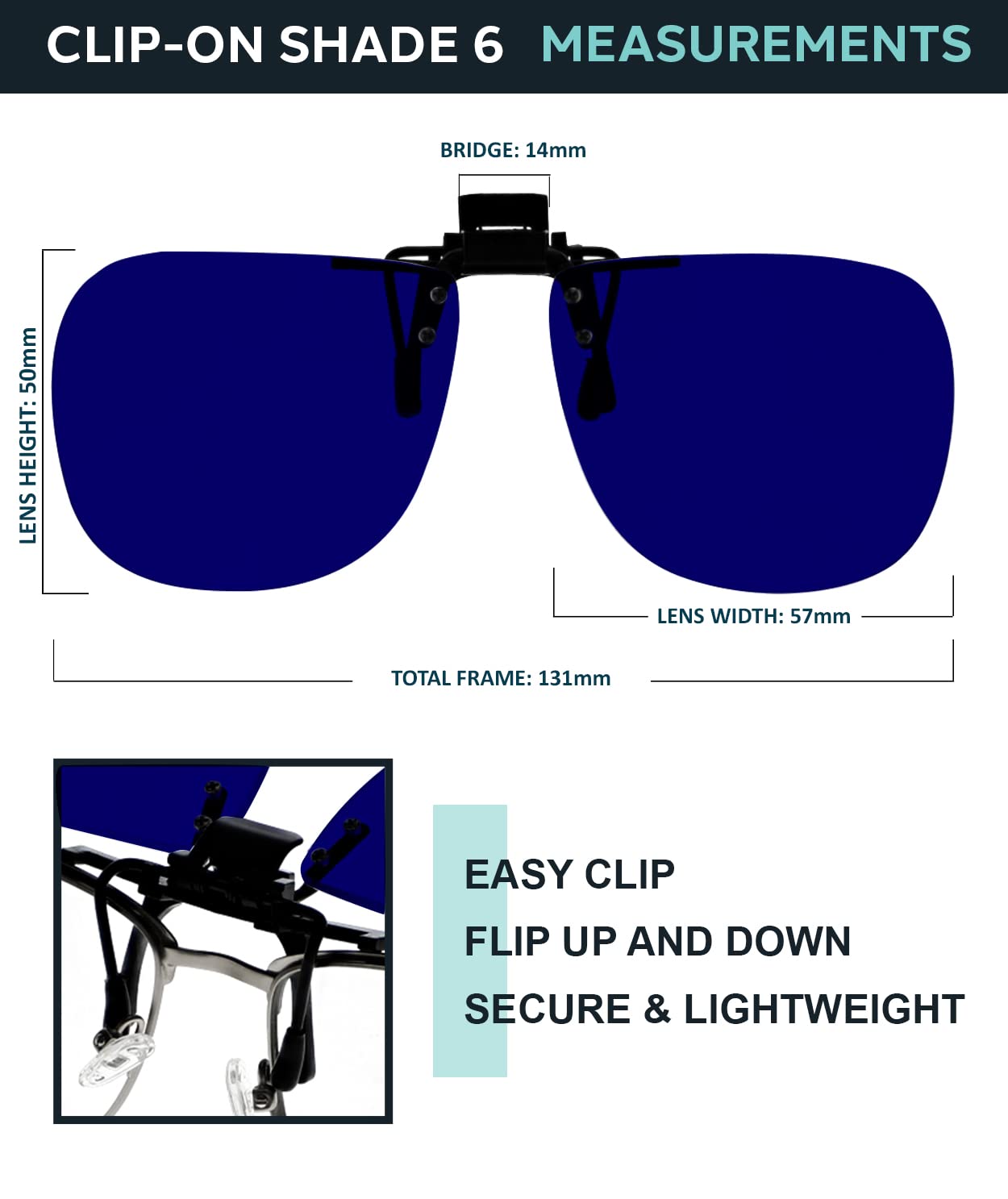 Cobalt Blue Clip On Flip Up Safety Glasses for Welding Metal Fabrication Hot Glass Working Foundry Work Shades 4 6 8 product thumbnail 5