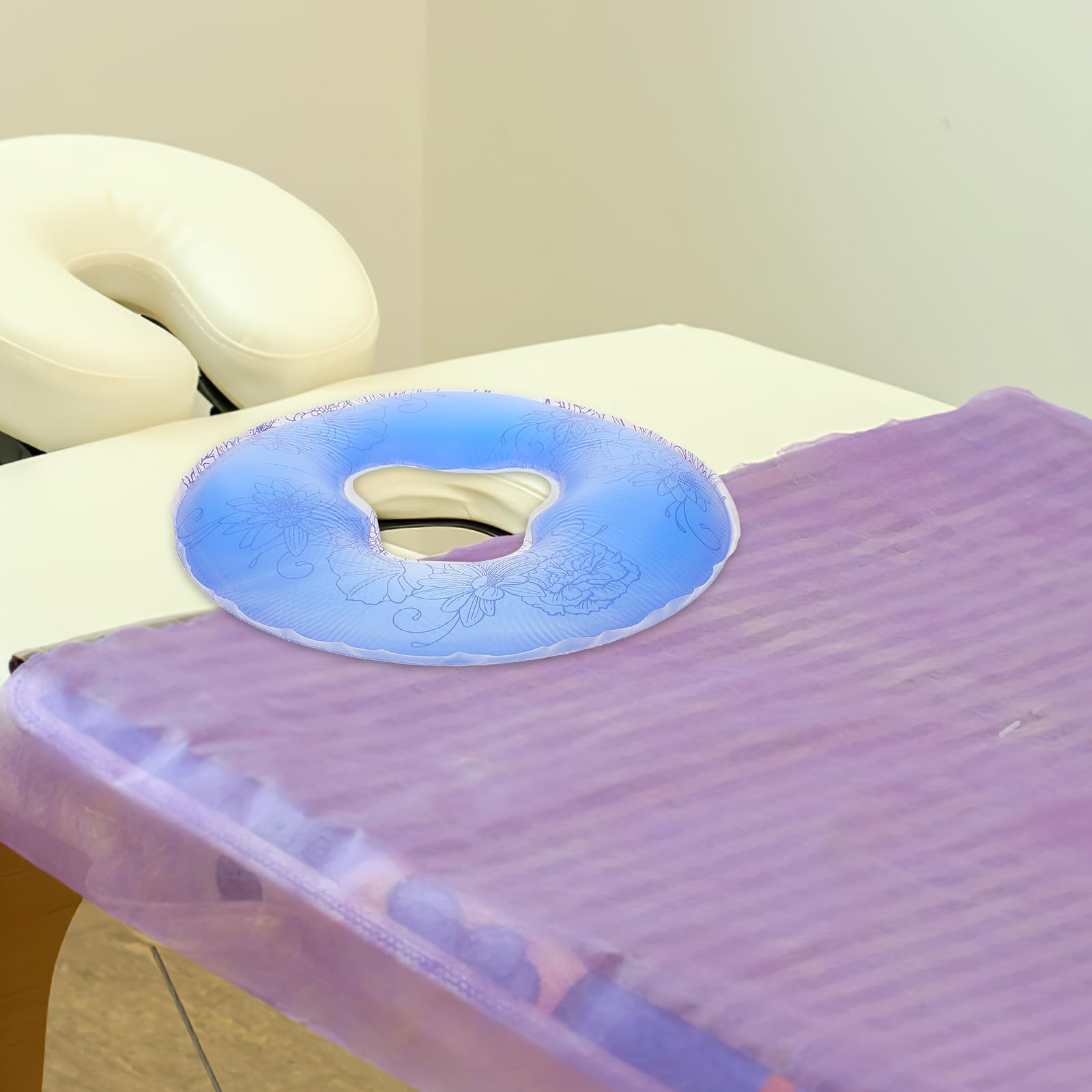 Silikon Gesichtskissen mit Liegeposition für Massageliegen | Kopfstütze mit Bettöffnung, Sanfte Stütze für Schönheitssalons, Professionelles Zubehör für Beauty Care