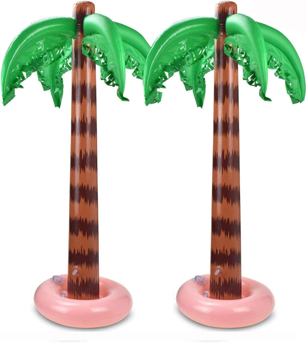 MODOLO 2 Pack Inflatable Palm Trees 90 CM Coconut Trees Beach Backdrop Favor for Tropical Hawaiian Luau Party Decoration