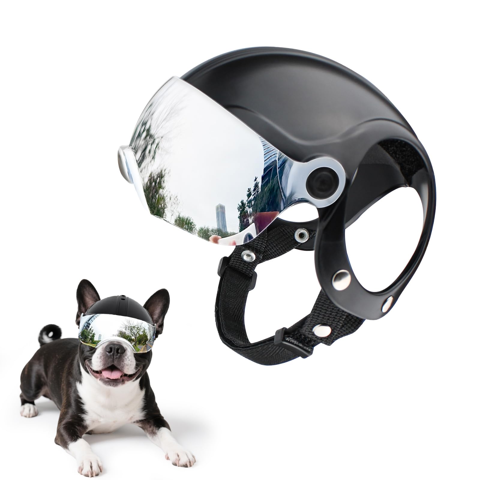 Amazon.com : Dog Helmet for Small Breed Cool Pet Motorcycle Helmet with Drop-Down Silver Visor (Without Rivets) : Pet Supplies Amazon.com : Dog Helmet for Small Breed Cool Pet Motorcycle Helmet with Drop-Down Silver Visor (Without Rivets) : Pet Supplies