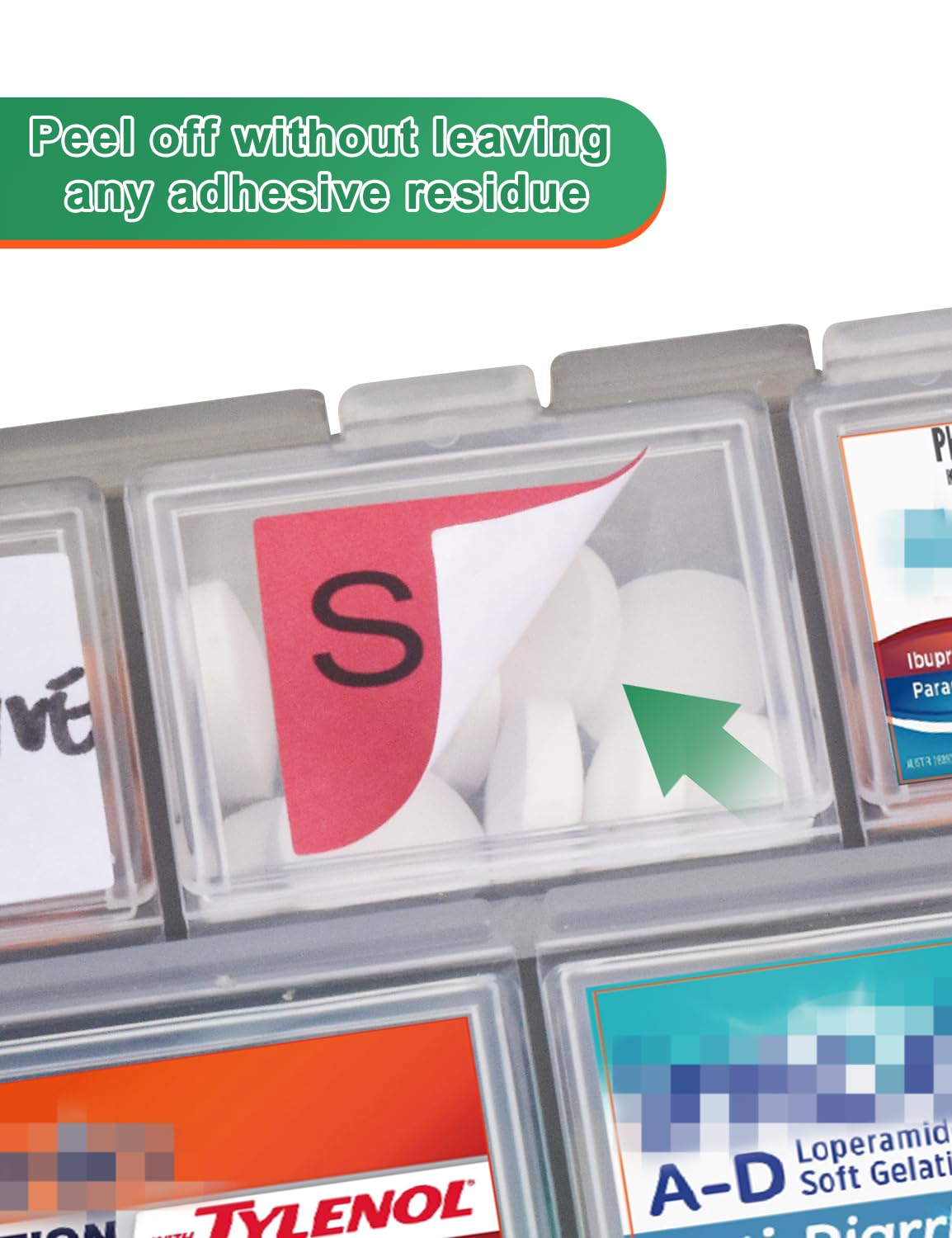630 Pcs Medicine Labels Stickers for Pill Organizers, 350 DIY Pocket Pharmacy Labels & 280 Medicine Reminder Stickers, Travel Daily Pill Container Brand Label Pill Case Label Stickers — Amazon image 6